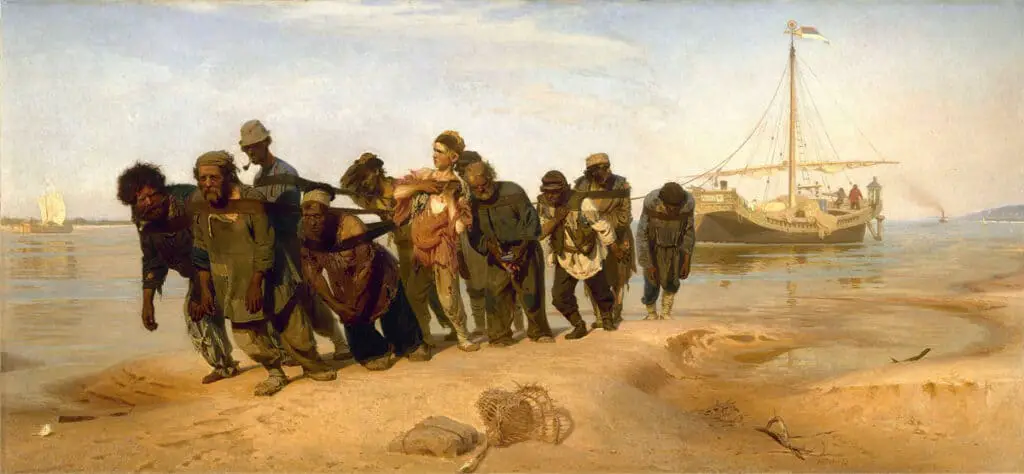 Barge Haulers on the Volga by Ilya Repin