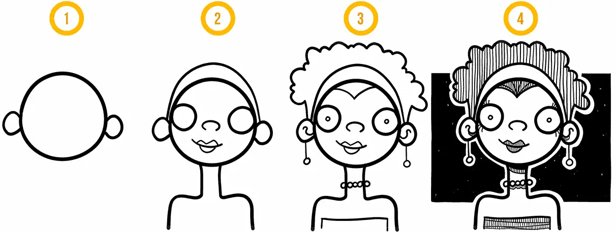How to Draw a Female Face Using Simple Shapes 5